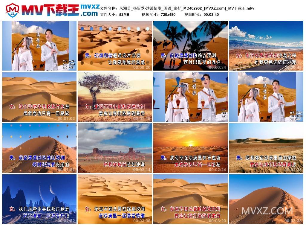 朱潮勇_杨忻默-沙漠情歌_国语_流行_MD402902